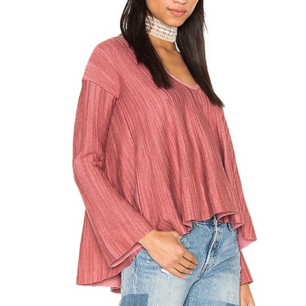 Free People Linen Blend Pullover Sweater